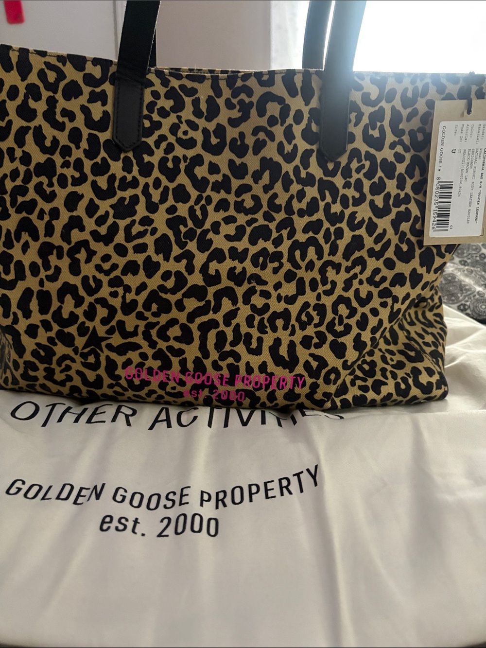 NEW! Golden Goose Tote “Golden Leopard”’ shoulder and crossbody! Belt included